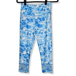 ⚡️Victoria's Secret M Leggings Blue Water Athletic Summer Crop Capri Gym Yoga